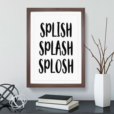Splish Splash Splosh - Single Picture Frame Print on MDF