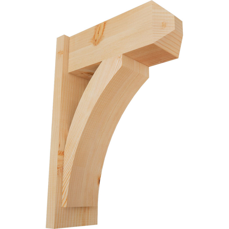 Thorton Craftsman Rustic Wood Outlooker, 18" D x 26" H, 7 1/2" W Douglas Fir (Smooth)