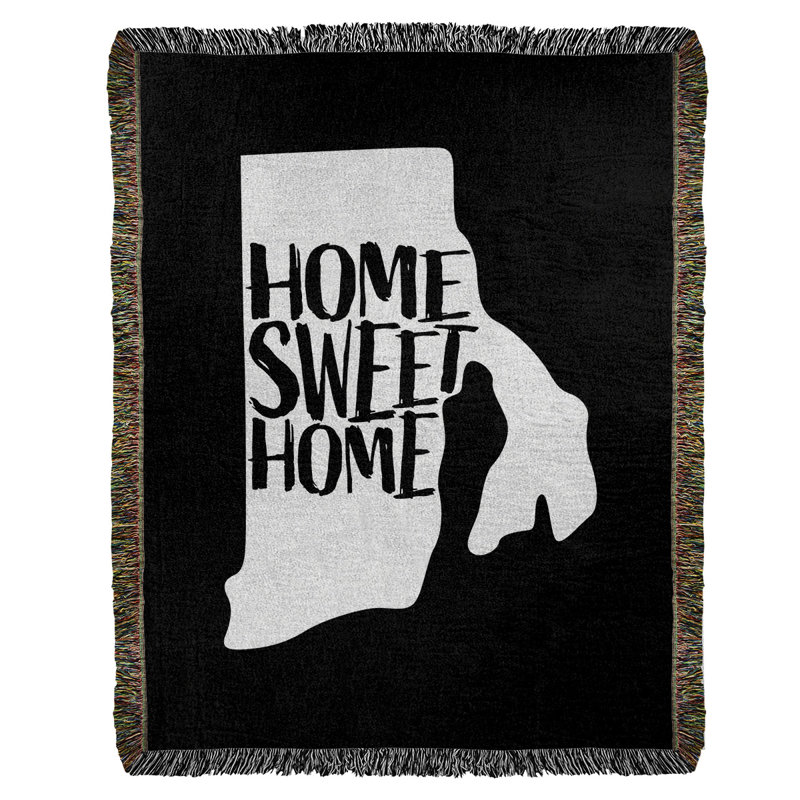 Hand Woven Throw Blanket, 37" W x 52" L, Black