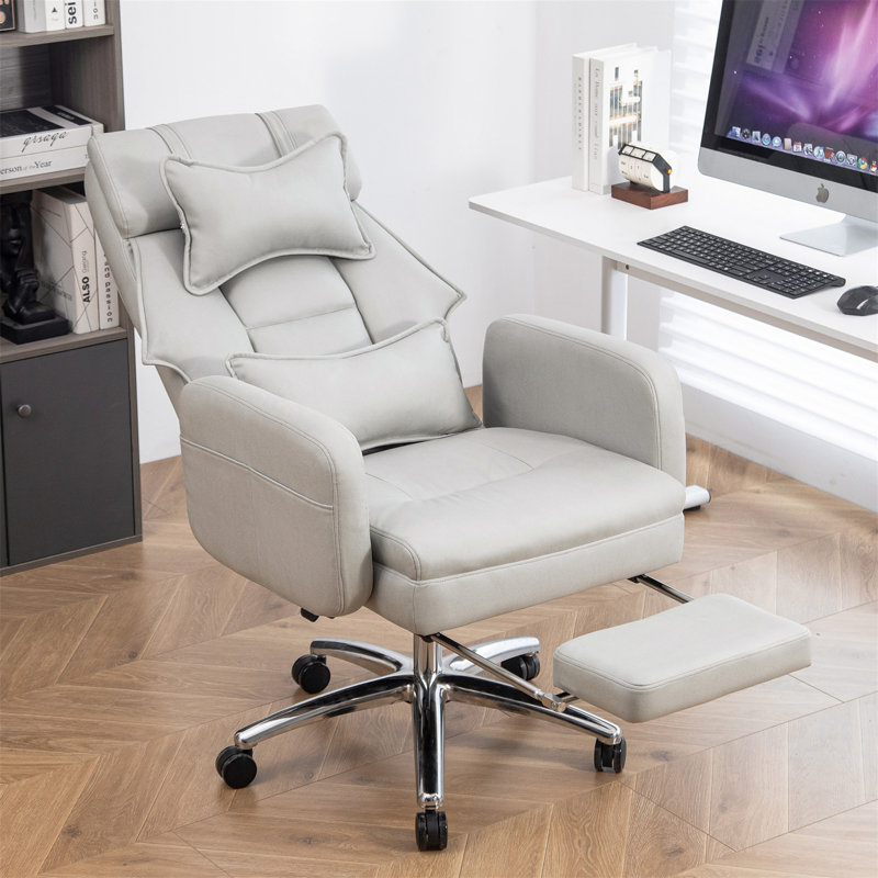 Swivel Ergonomic Office Chair, Light Gray