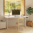Skyscraper Electric Height Adjustable Standing Desk, Dual Motor and Digital Control with Memory, 72x24, White Top with White Frame-765077069-765077067