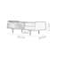 Table basse italienne en noyer minimaliste