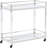 Modern Bar Cart With Mirrored Glass Shelves And Rolling Casters For Stylish Serving And Decor
