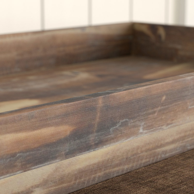 Baltazar Wooden Tray with Rope Handles, Light Brown