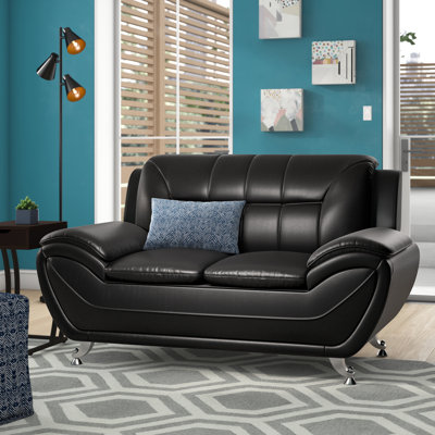 Hallatrow 59'' Faux Leather Loveseat