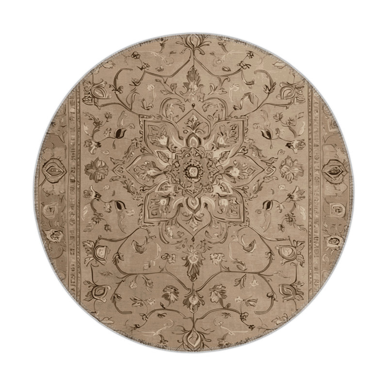 Tapis d'intérieur et d'extérieur Tabriz, Rond 5 pi