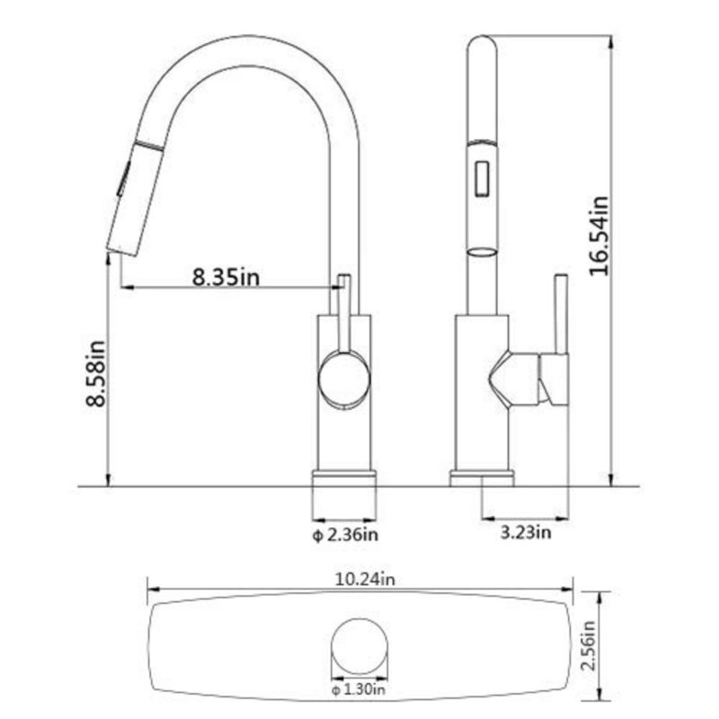 XWSI Pull Down Kitchen Faucet