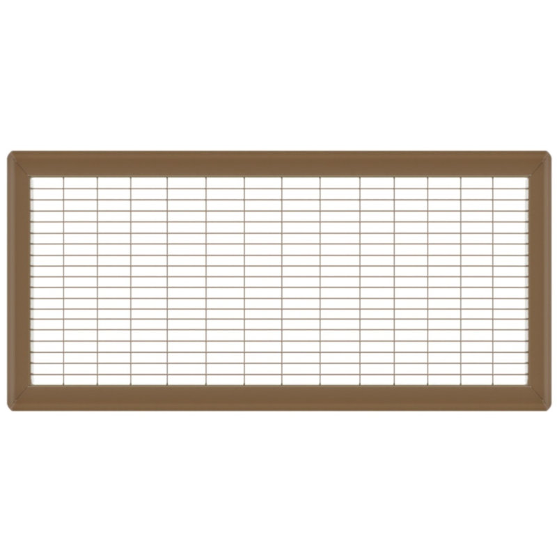 Gril de plancher brun de gros calibre, H 0,9 po x l 10 po x L 28 po
