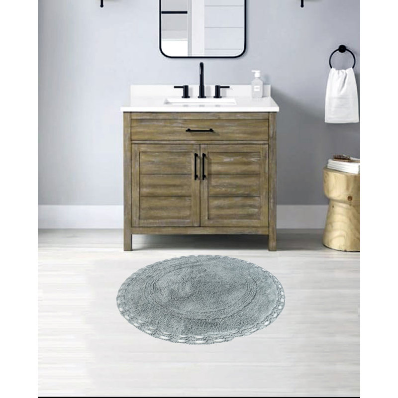 Tapis pour salle de bain Saross, Gris