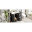 Meuble-lavabo noir 36 po avec lavabo en céramique: construction, planches de tiroirs spacieuses, finition élégante