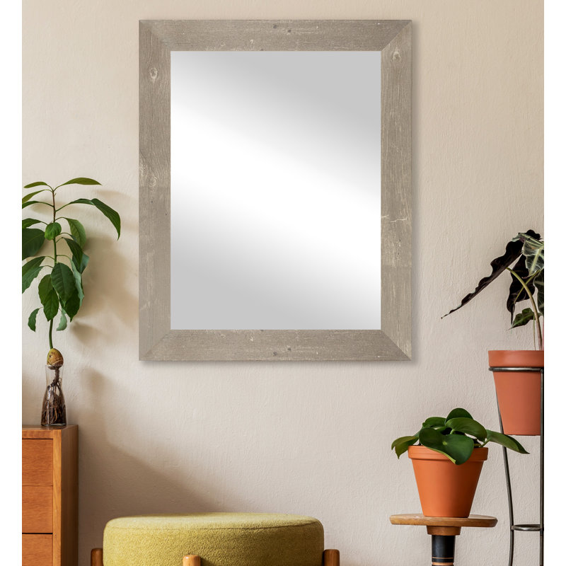 Miroir décoratif, 33 po x 46 po, Brun récolte