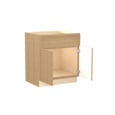 Gallery Express Alton Assembled 30 in. W X 24 in. D X 34.5 in. H Sink Base Kitchen Cabinet w/Sft Close in Straw