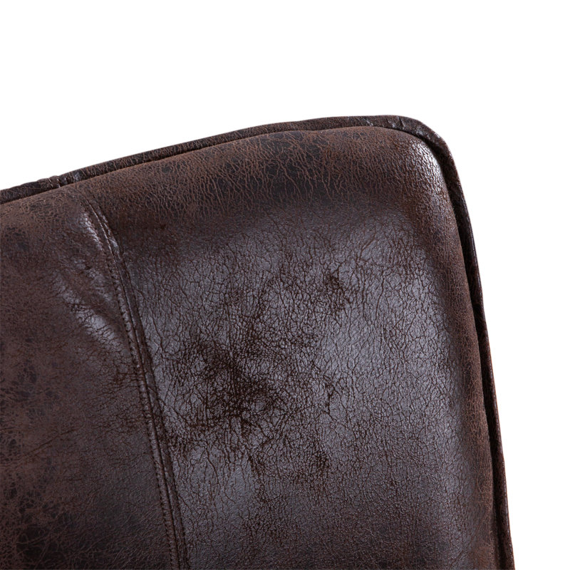 Avery Upholstered Stool with Solid Wood Frame, Black