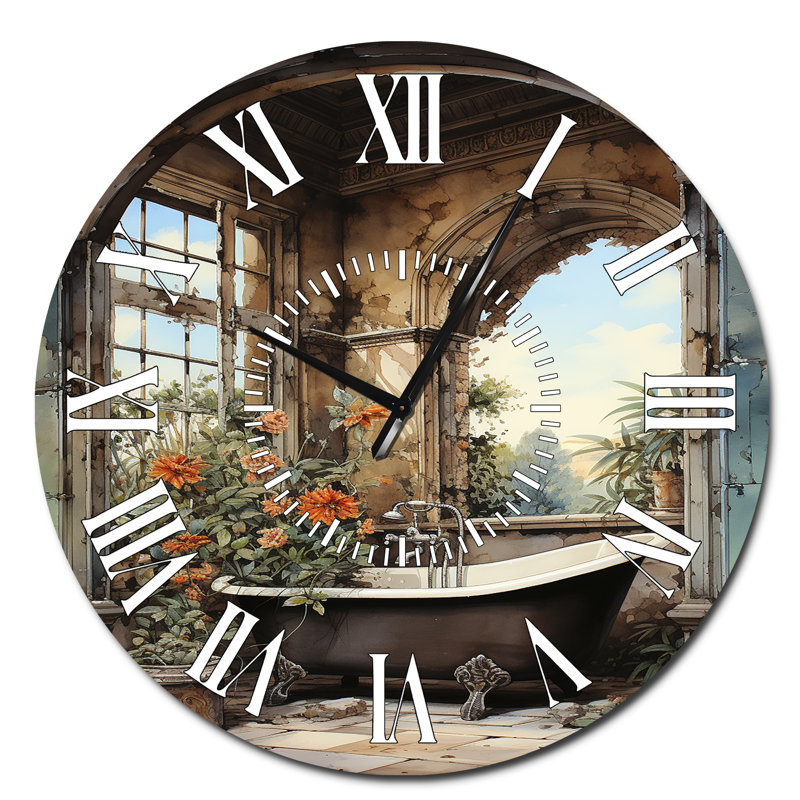 Horloge murale pour salle de bain, Surdimensionné