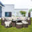 Perdomo Premium All-Weather Wicker 10 - Person Patio Conversation Set with Cushions-1199525382