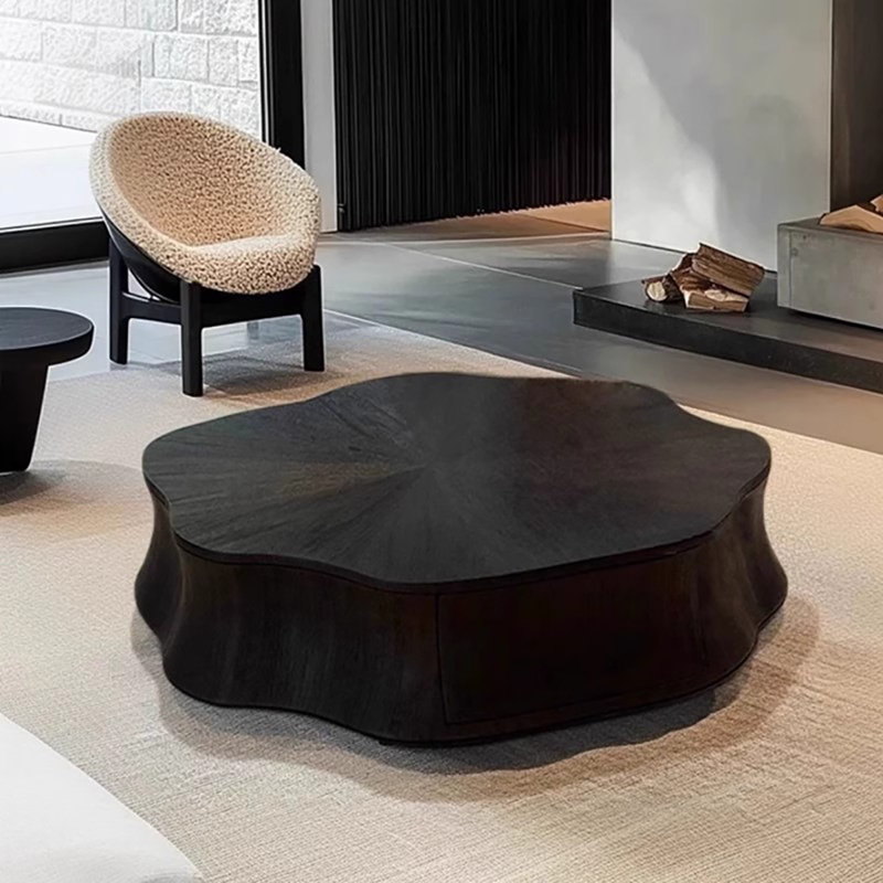 Table basse style pétale Minimalist, H 12,6 po x L 43,3 po x l 43,3 po