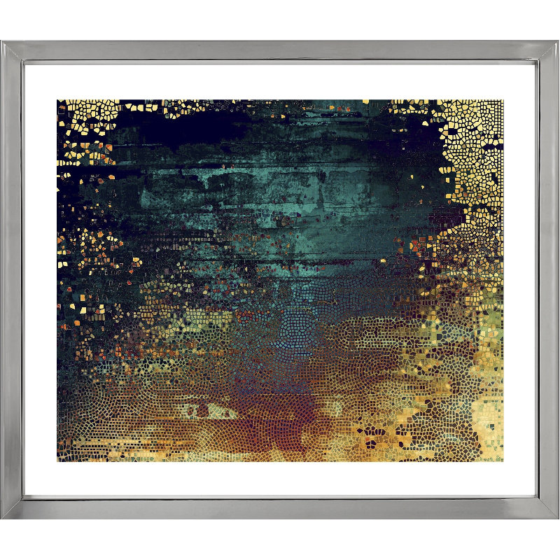 Textured Abstract - Single Picture Frame Print, 199.136 cm H x 161.036 cm W, Aluminium Chrome
