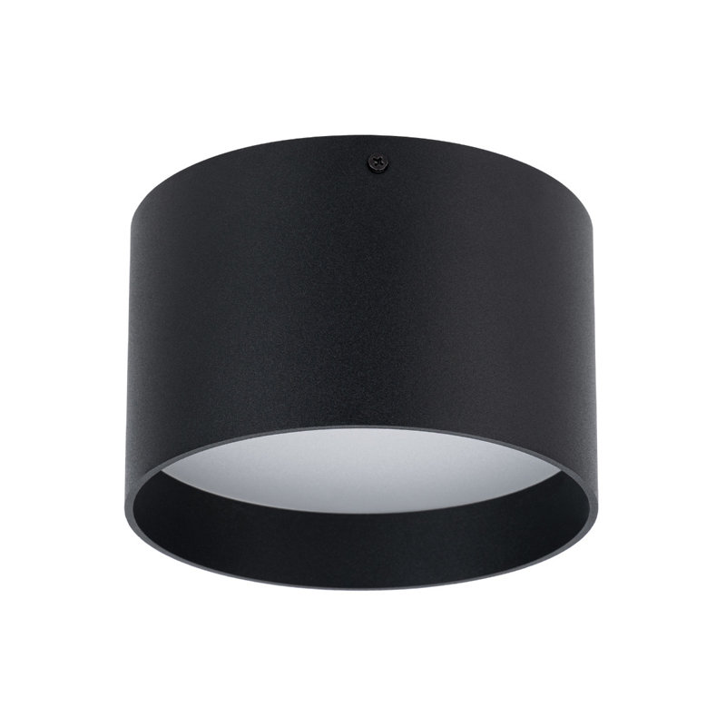 Forma 5.5in LED Cylinder Flush Mount 5-CCT 2700-3000-3500-4000-5000K Selectable Color Temperature 10W 625 Lumens in Black