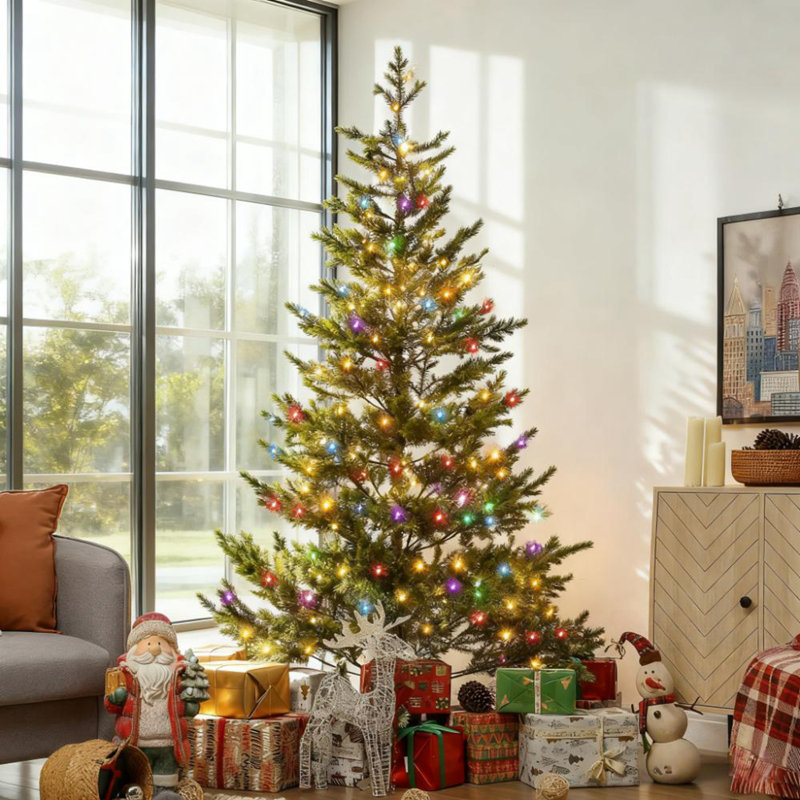 Arbre de Noël artificiel, H 7 pi, Oui