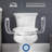 Assurance 3" Raised Toilet Seat with Handles, Clean Shield Guard, Secure Hinges, Round, White