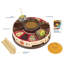 Nostalgie NCCA5 Lazy Susan chocolat et caramel pomme avec fondue chauffée, 25 bâtons, plateaux de décoration et de garniture