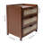 Mid-Century Nightstand with Drawer, Modern Bamboo End Table for Small Spaces, Tea Color-1782756077