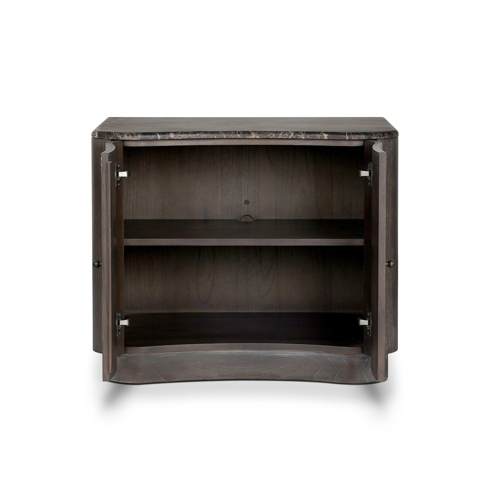 Josefa Nightstand-Sandy Mindi Veneer, Espresso Mindi Veneer