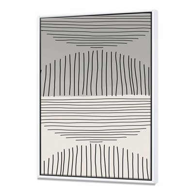 Lignes géométriques et cercle minimalistes - reproduction sur toile