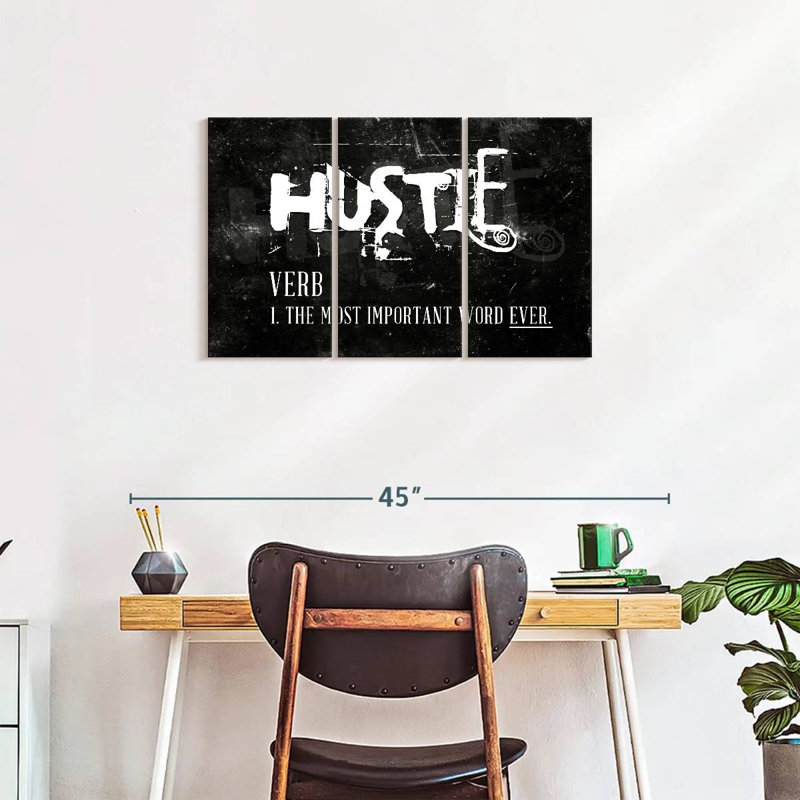 " Hustle " 3 - Pieces, 20" H x 33" W x 1.25" D