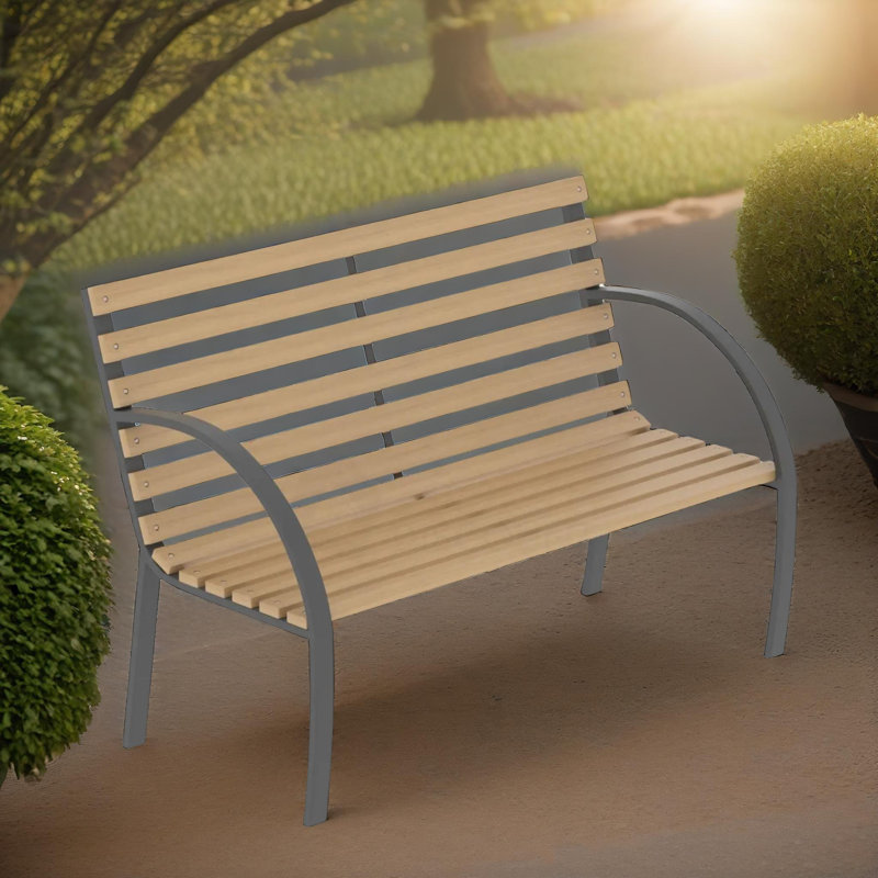 Slatted 3 Seater Outdoor Garden Bench