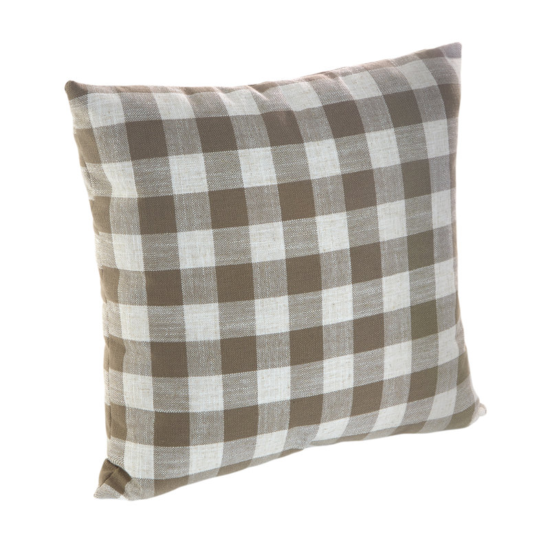 Liza 18X18 Inches Filled Square Pillow, Taupe