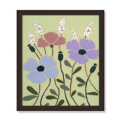 Maura "Woodblock Floral III" Print