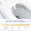 Toilette intelligente avec bidet intégré, conception, siège une pièce, chasse d'eau automatique et ouverture / fermeture automatique, siège chauffant avec température réglable, lavage à l'eau tiède, fonction de télécommande, couvercle de capteur,