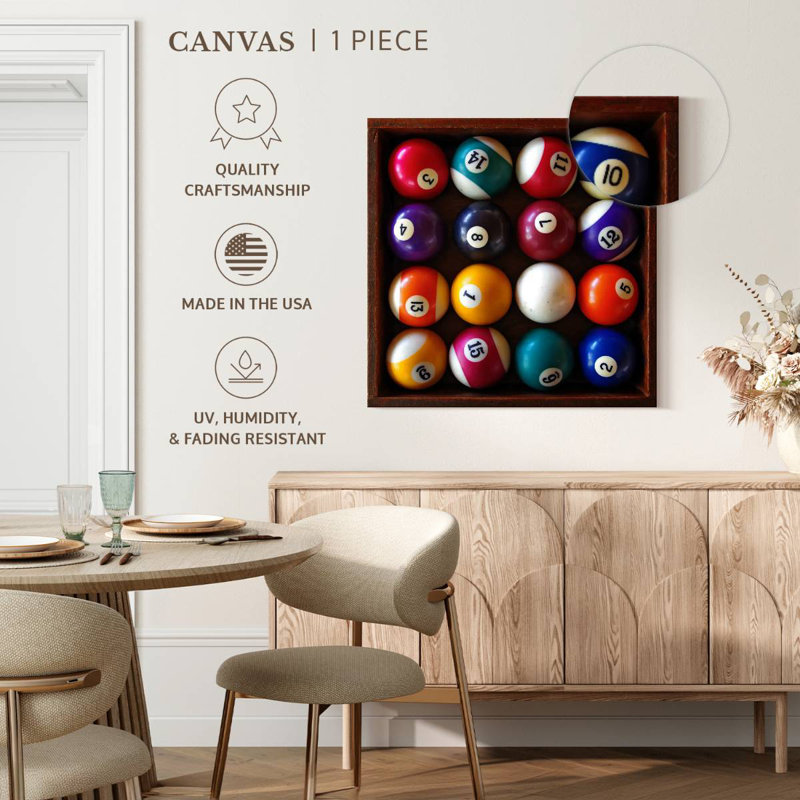 Ensemble de boules de billard Senne, H 36 po x l 36 po