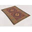 Tapis zone en laine brun/bourgogne 3 pi 5 po x 4 pi en laine one-of-kind-noué la main Lorain