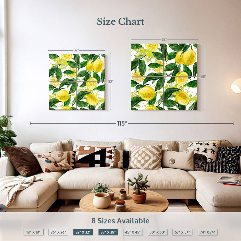Motif de feuilles de citron Yarlin