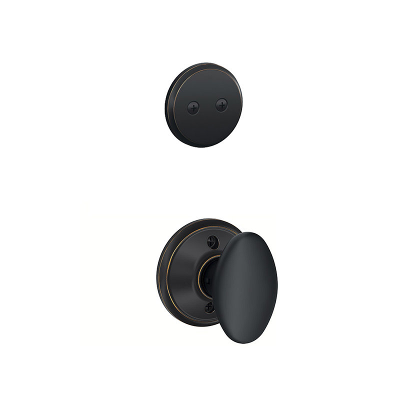 Inactive Interior Lever Dummy Entry Set (Exterior Portion Sold Separately), Aged Bronze