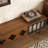 78.7" Walnut color TV Stand, American American Vintage TV Stand，Ash Wood Carved TV Stand