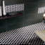 Carrelage mosaïque en marbre poli géométrique 12,01 po x 12,01 po Nero Marquina