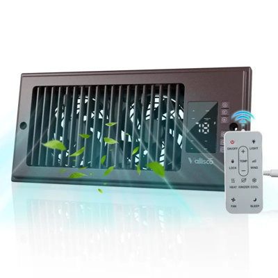 Ventilateur d'appoint 5,51 "x11,54" à registre intelligent avec ion négatif, thermostat et télécommande, réglage à 10 vitesses