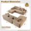  Aucun assemblage de canapé modulaire rembourré avec coussins 4 pièces Cloud-462008451-462008456