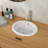 17"X15.5" White Semi-Recessed Ceramic Bathroom Sink - Countertop Vessel Design