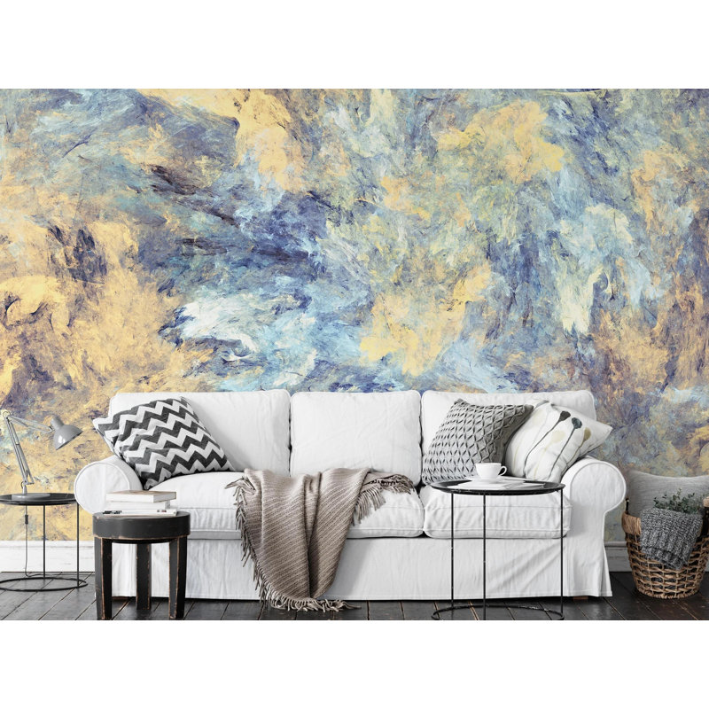 Papier peint d'art abstrait nordique Lemoore Peel and Stick, l 150 po x L 98 po