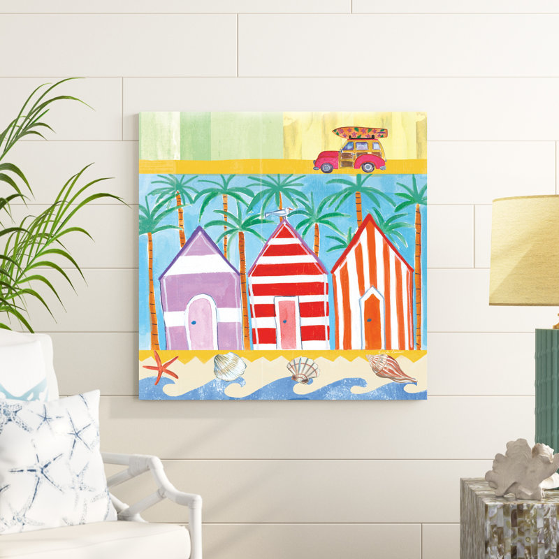 " Beach Living I " by Farida Zaman Painting Print, 36" H x 36" W x 1.25" D