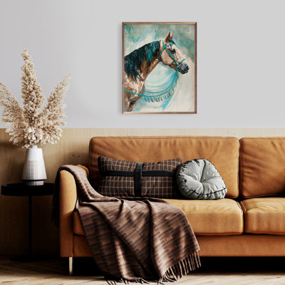 Horse With Turquoise Fringe