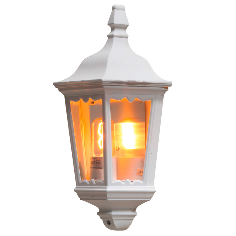 Firenze 49.5cm H Outdoor Wall Lantern, Without motion sensor, White