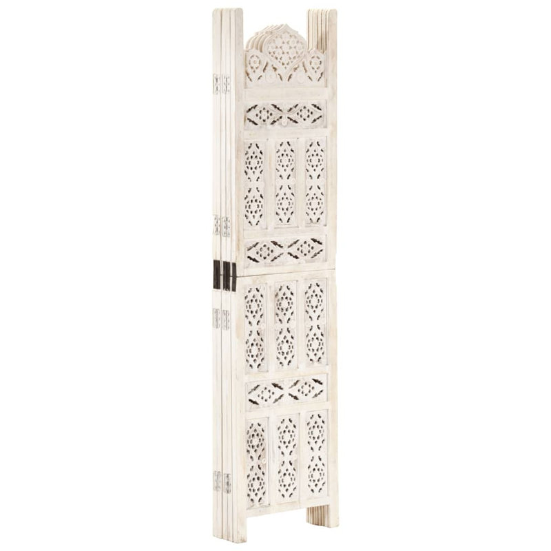 Hagop 165 cm H Folding Room Divider, 4, White