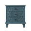 Commode d'appoint vintage à motifs en relief avec 3 tiroirs, table de chevet polyvalente pour chambre et salon
