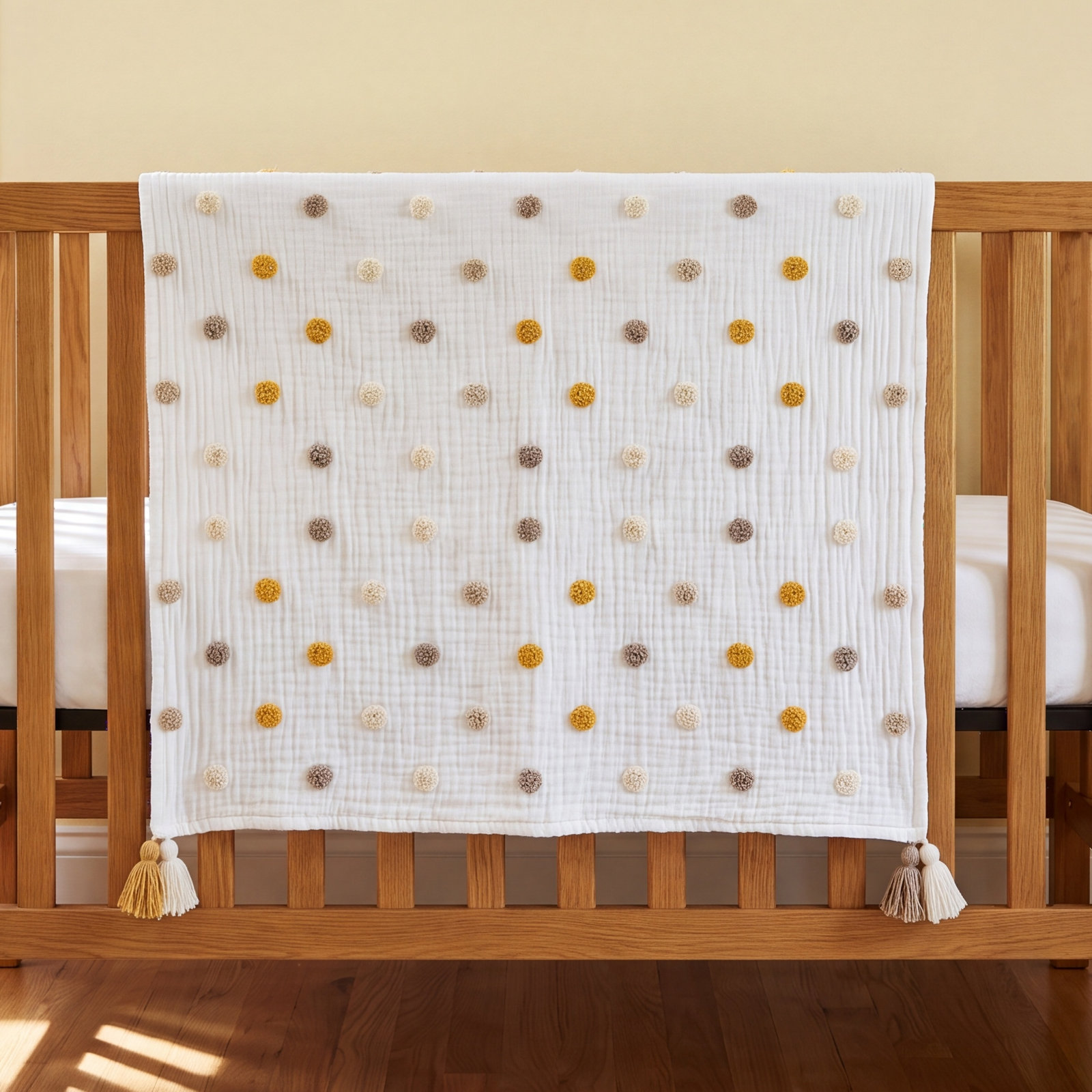Pom Pom Baby Blanket