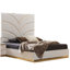 Gold Detailed Upholstery King 5-N Pc Made With Wood In White